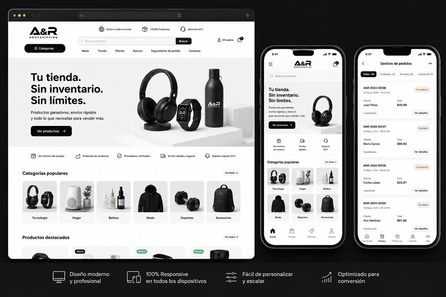 A&R Dropshipping: Web + e-commerce