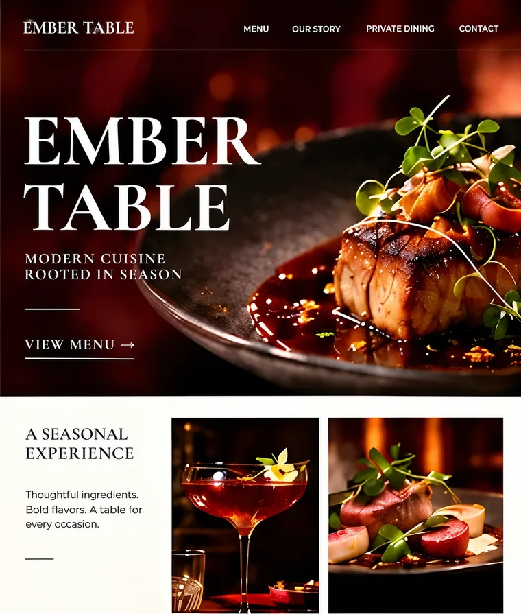 Ember Table: Restaurante
