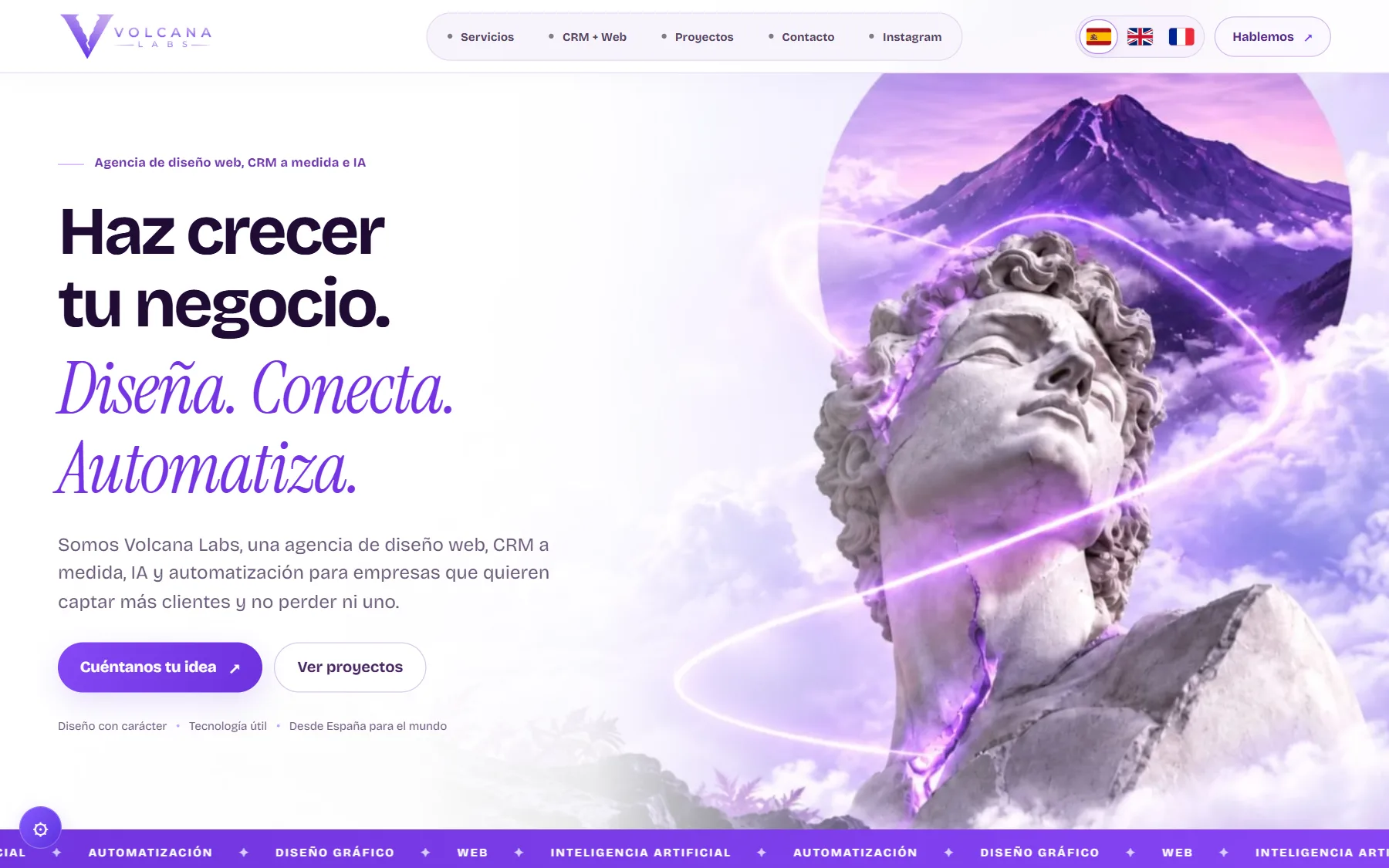 Volcana Labs: Proyecto real · web propia