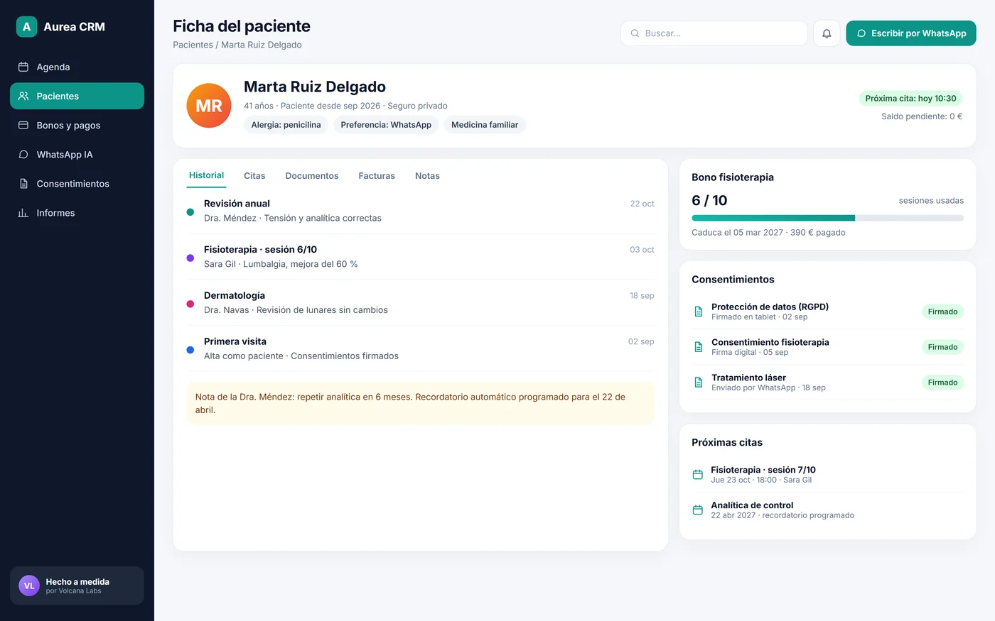Ficha del paciente