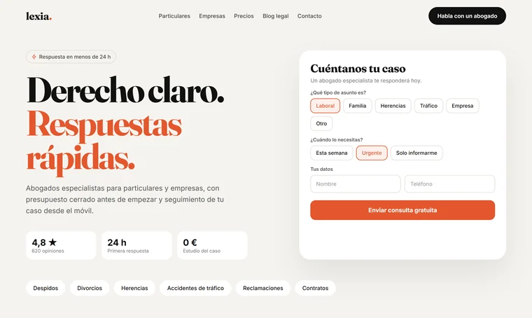 Lexia: Abogados para particulares